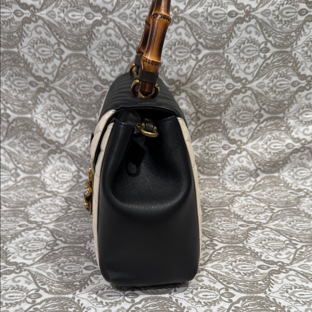 RARE GUCCI QUEEN MARGARET BAMBOO TOP HANDLE BAG - Picture 15 of 16